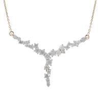 Diamond Necklace in 9K Gold 1cts