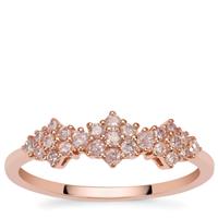Natural Pink Diamond Ring in 9K Rose Gold 0.37ct