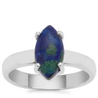 Azure Malachite Ring in Sterling Silver 2.13cts