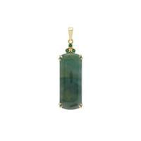 Aquaprase™ Pendant with Zambian Emerald in 9K Gold 19.40cts