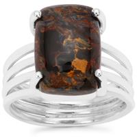 Arizona Pietersite Ring in Sterling Silver 7cts