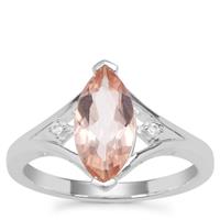 Galileia Topaz Ring with White Zircon in Sterling Silver 1.91cts