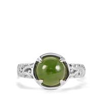Nephrite Jade Ring in Sterling Silver 2.69cts