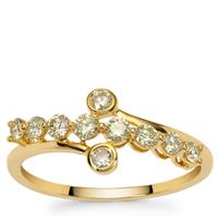 Natural Canary Diamonds Ring in 9K Gold 0.53ct