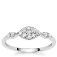 Canadian Diamonds Ring in 9K White Gold 0.26ct