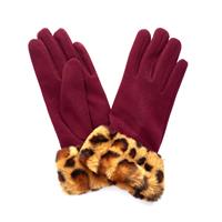 Destello Animal Print Cuffed Gloves  - 3 Colours Available 