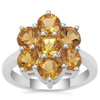 Golden Tanzanian Scapolite Ring in Sterling Silver 3.22cts