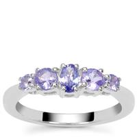 Tanzanite Ring in Sterling Silver 0.80ct