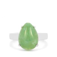 Szklary Chrysoprase Ring in Sterling Silver 5.57cts