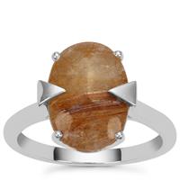 Rutile Quartz Ring in Sterling Silver 5.30cts