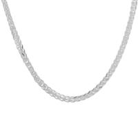 18" Sterling Silver Dettaglio Diamond Cut Spiga Chain 3.23g