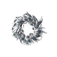 Silver Leaf Wreath 48cm 