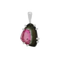 Watermelon Tourmaline Pendant in Sterling Silver 4.60cts