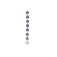 Tanzanite Pendant with White Zircon in Sterling Silver 1cts