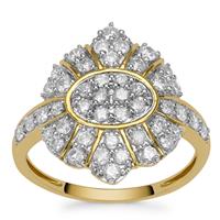 Canadian Diamond Ring in 9K Gold 1cts