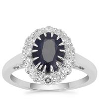 Bharat Sapphire Ring with White Topaz in Sterling Silver 3.51cts