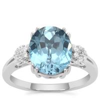 Versailles Topaz Ring with White Zircon in Sterling Silver 4.60cts
