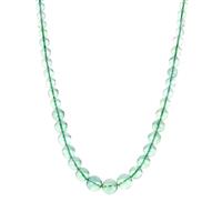 Green Fluorite Necklace in Sterling Silver 222.75cts