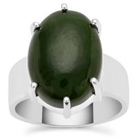 Nephrite Jade Ring in Sterling Silver 10.50cts