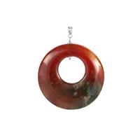 Multi-Colour Agate Pendant in Sterling Silver 240cts