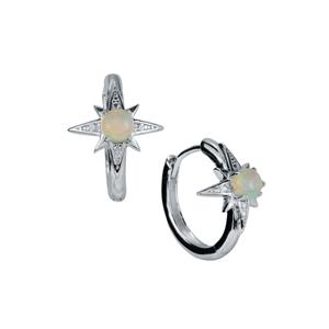 Ethiopian Opal & Sterling Silver Teardrop Earrings main image 0