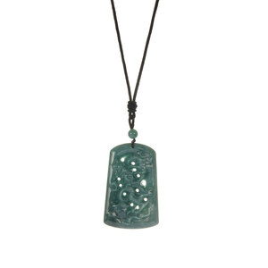 Type A Olmec Jadeite Carved Phoenix Rope Necklace 240cts | Gemporia