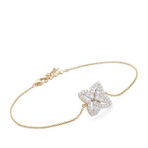 Multi-Colour Diamond Bracelet in 9K Gold 1.25cts | Gemporia