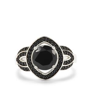 Black Spinel Ring in Sterling Silver 10cts | Gemporia