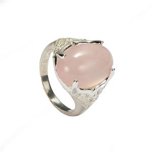 ROSE　クルユア Rose Quartz Ring in Sterling Silver 6.43cts | Gemporia