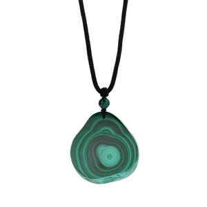 Bullseye Malachite Rope Necklace 104.9cts | Gemporia