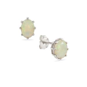 Ethiopian Opal & Sterling Silver Teardrop Earrings main image 1
