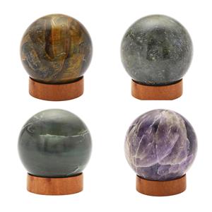 2965ct Multi Gemstone Sphere With Wooden Stand - 4 Variations Available