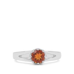 0.75ct Madeira Citrine Sterling Silver Ring 