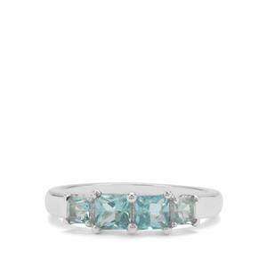 1.13ct Madagascan Blue Apatite Sterling Silver Ring