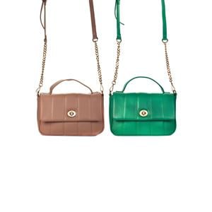 Destello Quilted Shoulder Bag - Available in Green or Blush