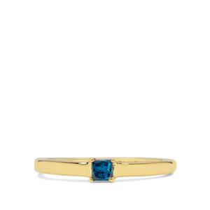 Blue Diamond Ring in 9K Gold 0.15ct