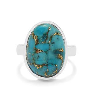  12cts Copper Mojave Turquoise Sterling Silver Aryonna Ring 