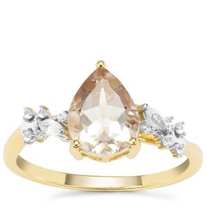 Serenite Ring with White Zircon in 9K Gold 1.71cts