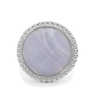 11.48ct Blue Lace Agate Sterling Silver Ring 