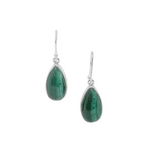 23.40ct Congo Malachite Sterling Silver Aryonna Earrings