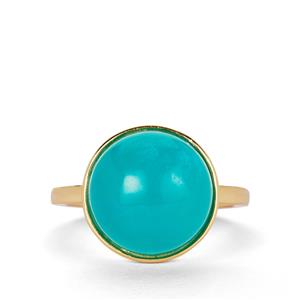 7ct Amazonite Gold Tone Sterling Silver Ring (F)