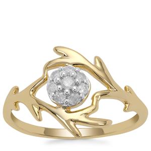 Diamond Ring in 9K Gold 0.16ct