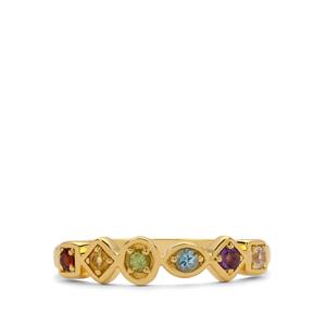 Rajasthan Garnet & Multi Gemstone Midas Ring ATGW 0.25ct