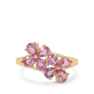 Madagascan Pink Sapphire Ring in 9K Gold 2cts