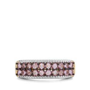 0.84ct Rose Cut Sakaraha Pink Sapphire 9K Gold Ring