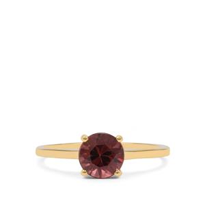 Umba Valley Red Zircon Ring in 9K Gold 2cts
