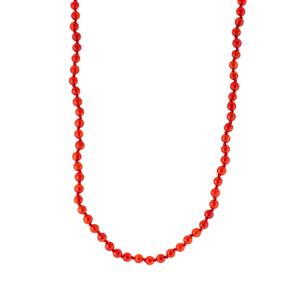 198.50cts Red Onyx Necklace 