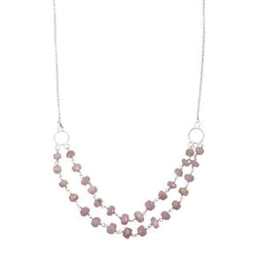 32.50ct Mawi Kunzite Sterling Silver Bead Necklace 