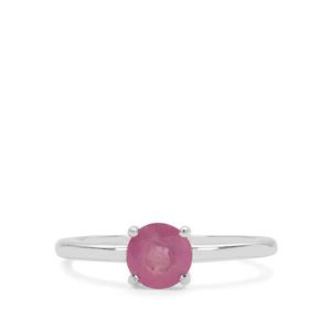 1cts 'Ilakaka Hot Pink Sapphire Sterling Silver Ring (F)