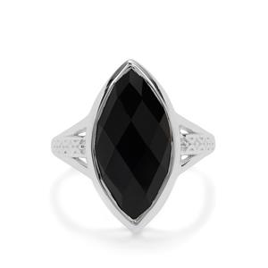  7.45cts Black Onyx Sterling Silver Ring 